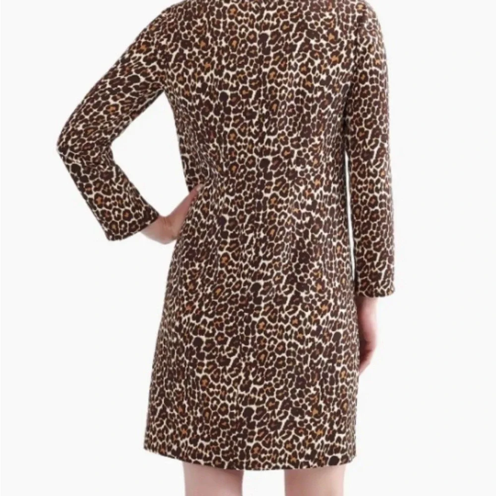 J. Crew crepe shift dress in‎ cat leopard sz 2 NWOT